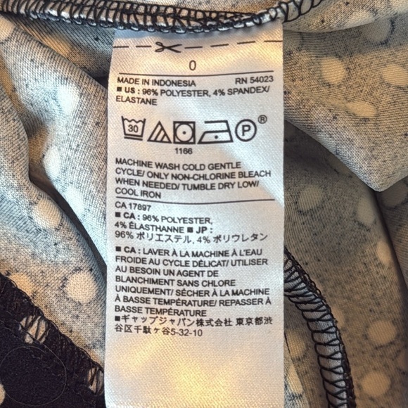 Banana Republic Factory Print Pleated Waist Sheath Dress Polka Dot Size 0 - Picture 13 of 13